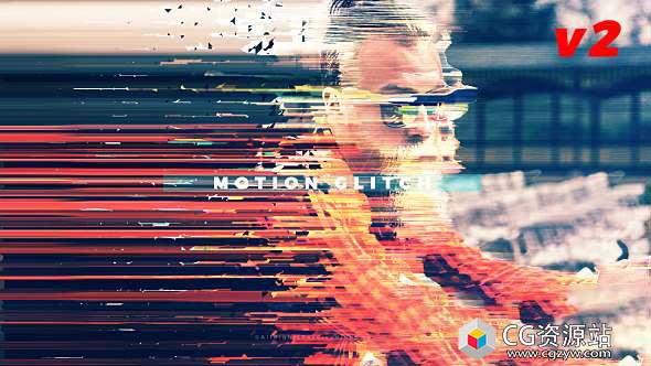 AE模板-快速运动毛刺幻灯片视频片头开场 Fast Motion Glitch Slideshow