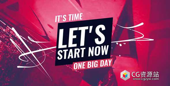 AE模板-快速动感毛刺效果音乐视频开场片头包装 Glitch Opener