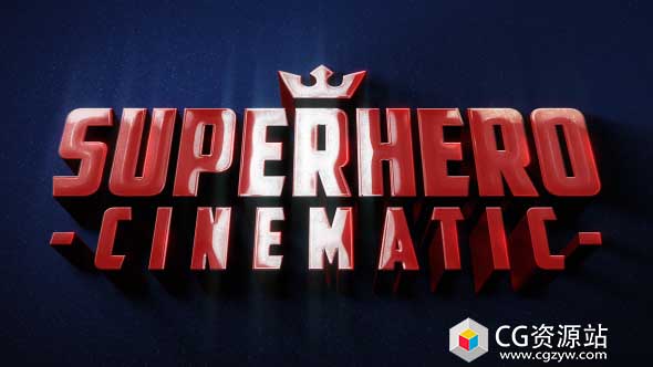 AE模板大气电影预告宣传片头三维logo标志演绎Majestic Cinematic 3D Logo