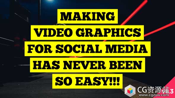 AE脚本-媒体视频制作字幕条文字动画工具Social Media Video Graphics