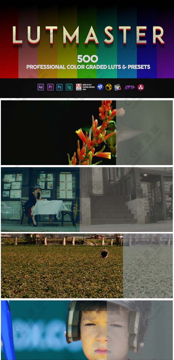 AE/Pr/达芬奇/PS/FCPX视频特效调色预设工具包V19(ffx+3D LUTS) Win/Mac-图片6