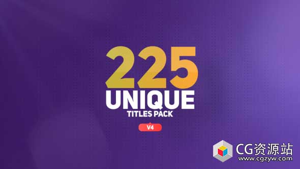 AE模板-225组动态企业宣传片文字标题排版字幕条动画The Titles