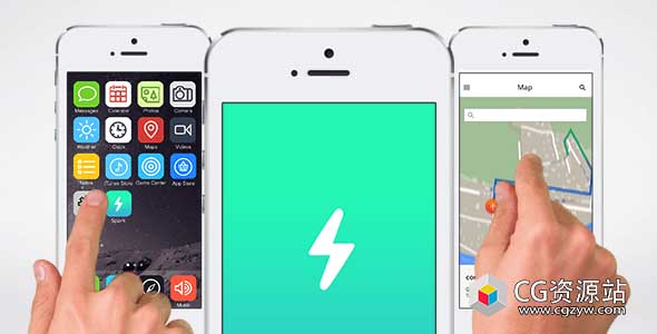 AE模板-iPhone手机滑动APP宣传应用推广视频套件动画 App Promo Video Kit