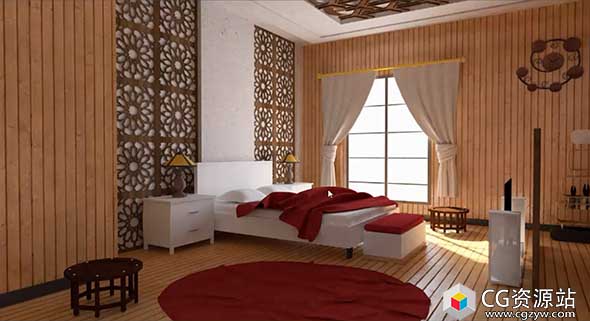 C4D教程 – 快速简单真实室内渲染教程+工程文件