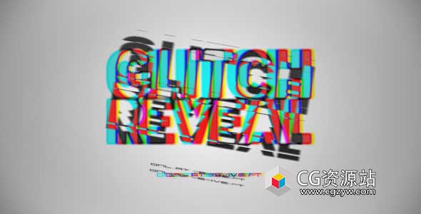 AE模板-数据数字信号损坏失真文字标题logo动画glitch-reveal 免费下载