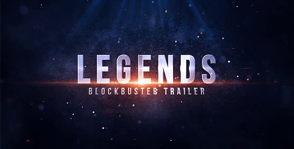 AE模板-电影史诗火星粒子文字标题大片预告片legends-blockbuster-trailer