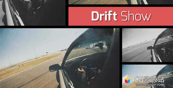 AE模板-赛车体育视频宣传动态汽车漂移展示包装片头 Drift Show – Dynamic Opener