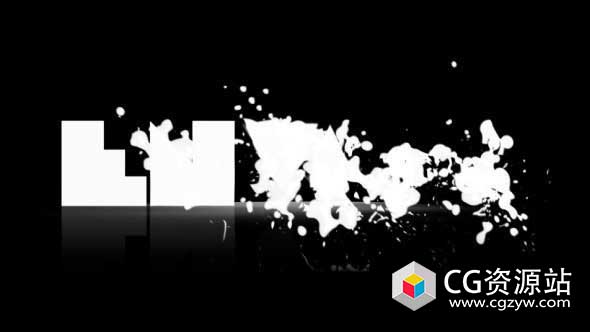 AE模板-牛奶液体流下飞溅logo动画milk-logo-experiment-