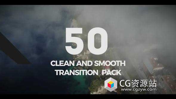 PR模板-50组图形动画预告片电视节目视频转场 50 Clean Transition Pack – Premiere Pro Templates