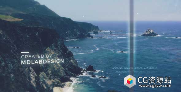 AE模板-干净幻灯片婚礼回忆照片开场视频宣传片头clean-slideshow