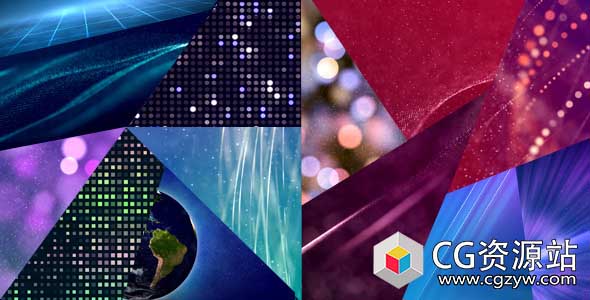 AE模板-408组梦幻抽象粒子舞台大屏幕视频循环背景