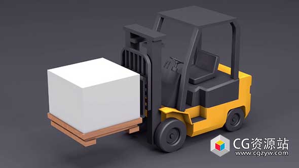 C4D叉车建模简单动画教程Cinema 4D – Modeling and Animating a Forklift Tutorial