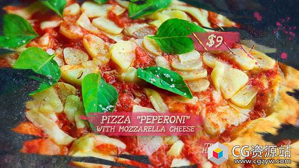 AE模板-美味饮料快餐食品烹饪美食菜单介绍宣传片头 Food Market