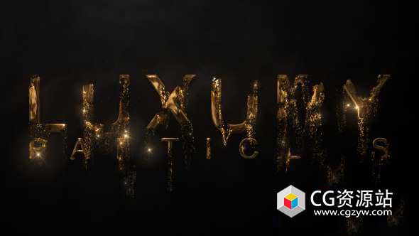 AE模板-奢华金色粒子汇聚Logo文字动画 Luxury Particle Logo
