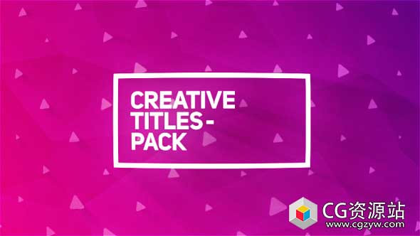 AE模板-彩色背景创意标题包文字动画 Creative Titles Package