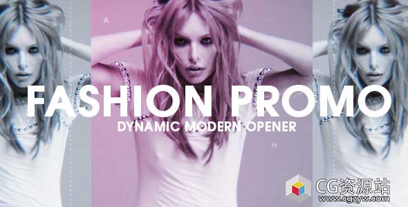 AE模板-时尚时装模特宣传动感图文幻灯片开场Fashion Promo  Dynamic Opener