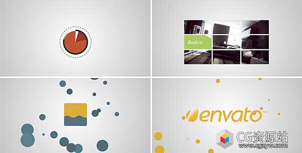 AE模板-简单图形标志介绍Logo动画 Logo Reveal