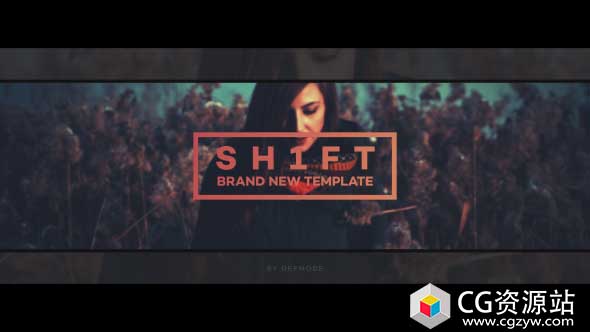 AE模板-现代公司动态介绍节奏感图片切换文字排版展示片头 Shift Opener