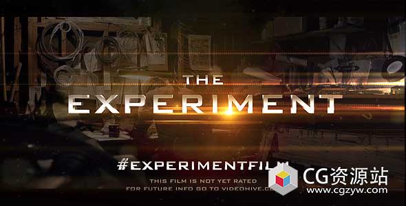 AE模板-电影史诗动作预告片头三维金属字标志开场Cinematic Trailer Experiment