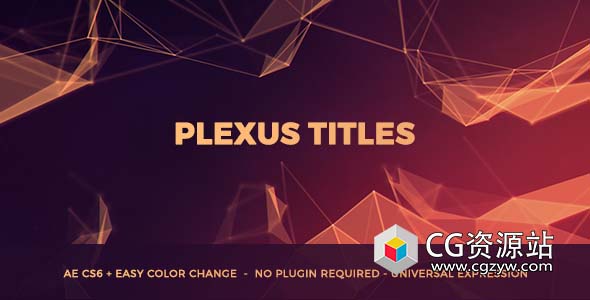 AE模板-抽象科技感Plexus粒子网格线条电影标题动画Plexus Titles