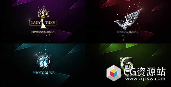 AE模板-创意网状照片墙Logo展示 Photo Mosaic Logo