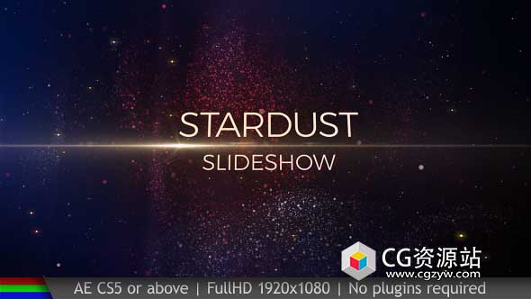 AE模板-粒子汇聚图片文字标题开场电影颁奖典礼片头