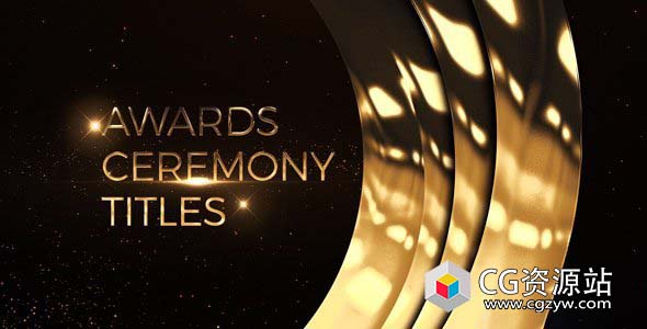 AE模板-金色颁奖仪式标题晚会片头包装 Awards Ceremony Titles