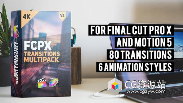 FCPX插件-90组摄像机扭曲平移视频转场预设