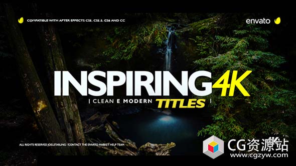 AE模板-优雅企业纪录片文字标题排版动画 Inspiring Titles 2.0