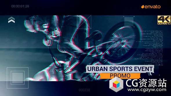 AE模板-动感城市体育活动促销视频片头宣传片 Urban Sport Event Promo