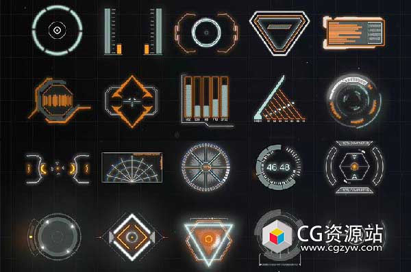 FCPX插件-高科技HUD屏幕科幻元素动画预设 PROHUD VOL.4-图片1