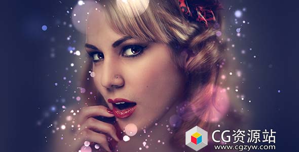 AE模板-粒子照片工具包浪漫唯美粒子婚礼家庭照片相册动画