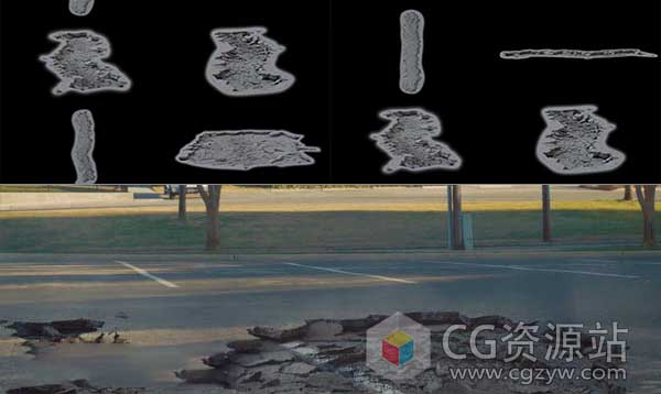 视频素材-16组2K分辨率地面破碎裂开裂缝特效合成视频素材