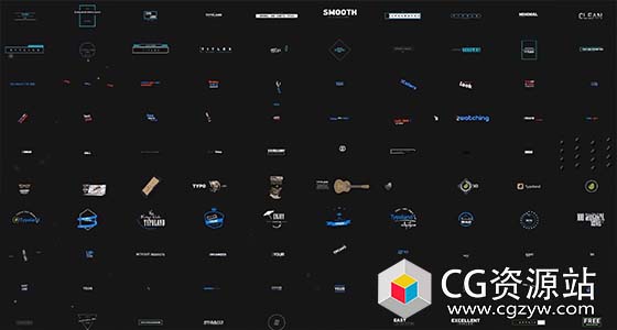 AE模板-130组创意MG动画个性化文字标题排版