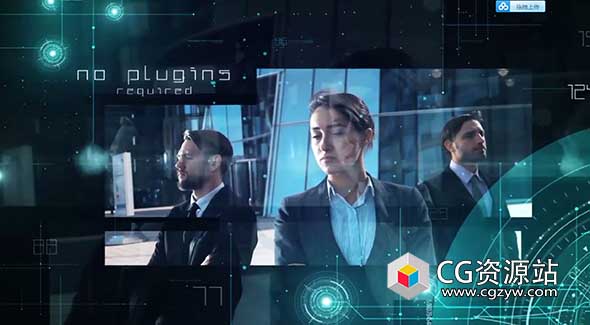 AE模板-酷炫高科技企业公司宣传推广介绍促销活动视频开场