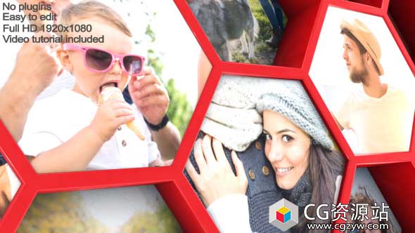 AE模板-文字标题排版促销图片视频快闪片头 Typography Promo