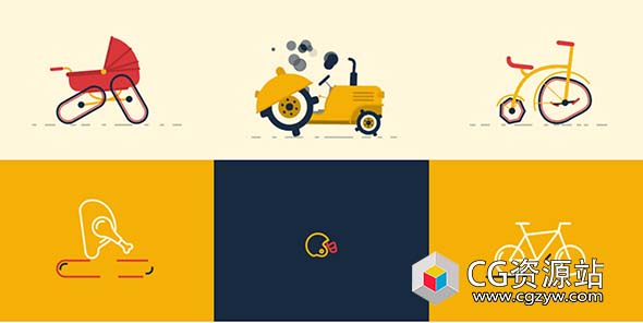 AE脚本-图形旋转车轮转动MG动画+视频教程AEscripts Roll it! v1.2 + 使用教程-图片1