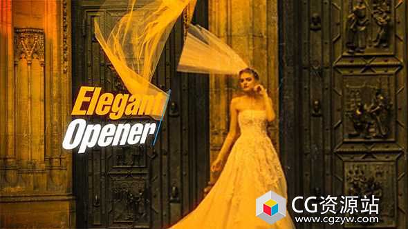 AE模板-优雅幻灯片图形遮罩转场图片开场片头 Elegant Slideshow