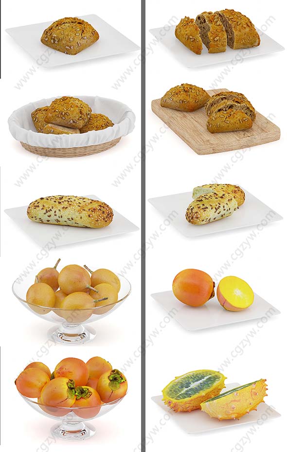 3D食物模型(C4D+C4D VRAY格式)CGAxis Models Volume 71 3D Food V-图片2