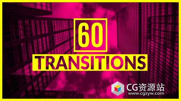 AE模板-60组颜色鲜艳图形动画视频转场过渡 60 Transitions