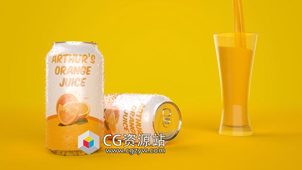 C4D+AE果汁广告场景渲染合成教程