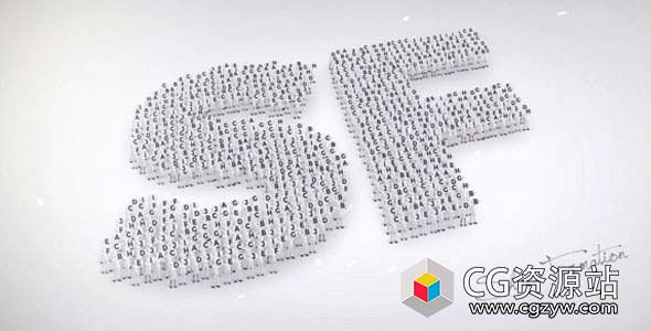 AE模板-三维人物举牌树木汇聚文字Logo动画 Shape Formation