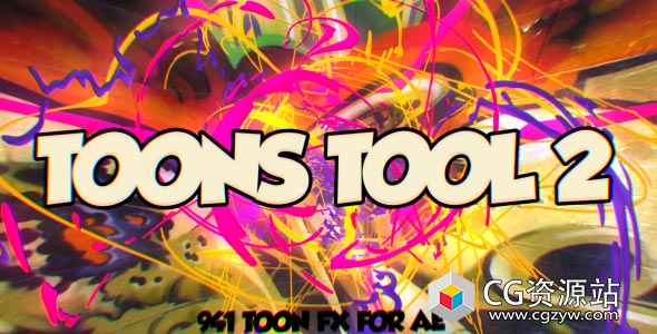 AE模板-941组MG动画卡通手绘涂鸦烟雾电流闪动图形元素