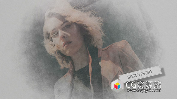 AE模板-手绘草图素描人物写真幻灯片展示Hand Drawn Sketch Photo