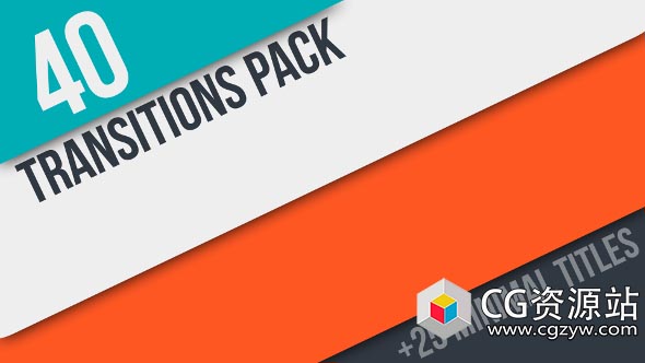 AE模板-图形转场文字标题动画 Transitions