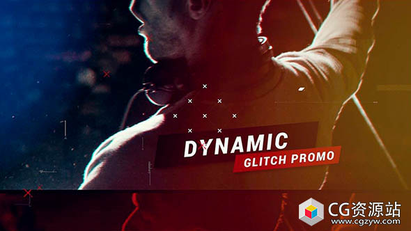 AE模板-动态小故障促销视频宣传片头包装 Dynamic Glitch Promo