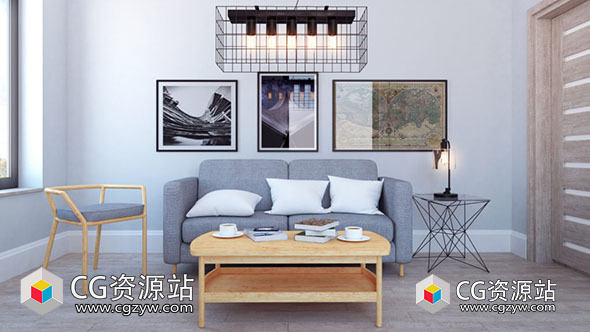 室内吊灯台灯灯具三维模型包(C4D/Maya/MAX/FBX/OBJ格式)CGAxis Models Volume 81 Lights IV