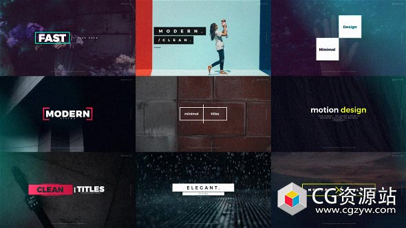 AE模板-4K文字标题排版动画 Quick Titles