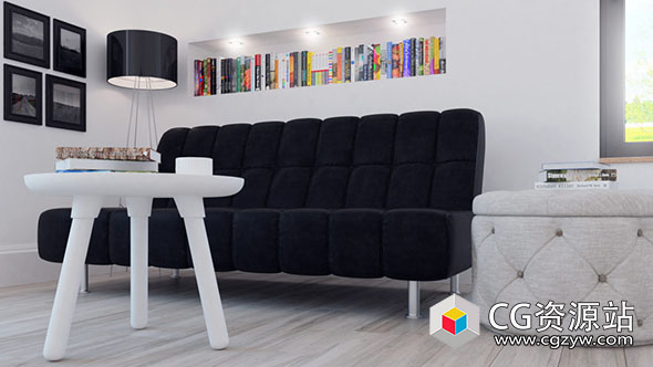 3D客厅家具沙发模型(C4D+C4D VRAY格式)CGAxis Models Volume 78 Furniture VII-图片1