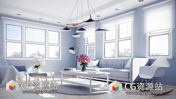 现代木制金属窗户三维窗口模型包(C4D/Maya/MAX/FBX/OBJ格式)CGAxis Models Volume 82 Windows II